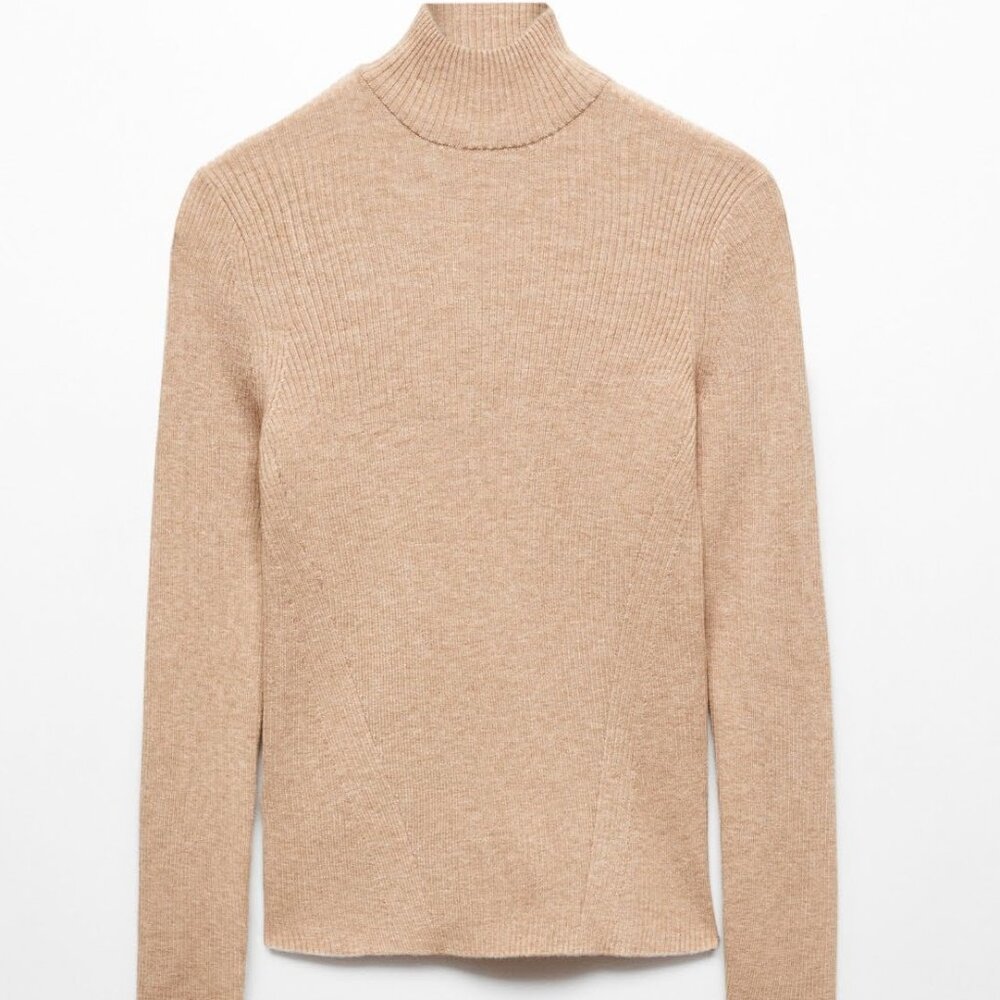 Turtleneck Ribbed Sweater - Picture 3 of 5